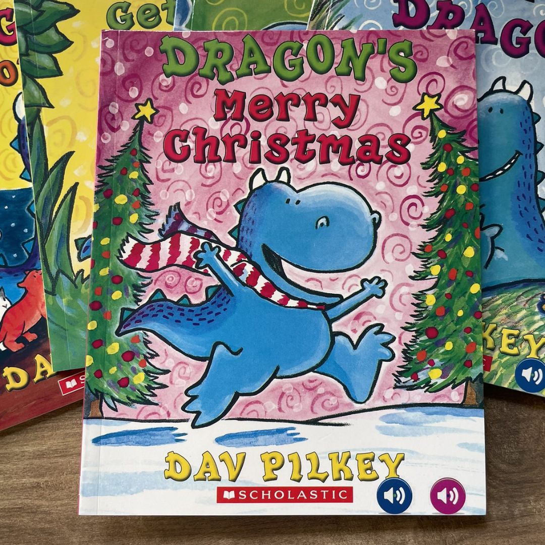 Scholastic Dragon By Dav Pilkey English Picture Reading Story Book Set Comic Books (5 books) brand new softcover, no box