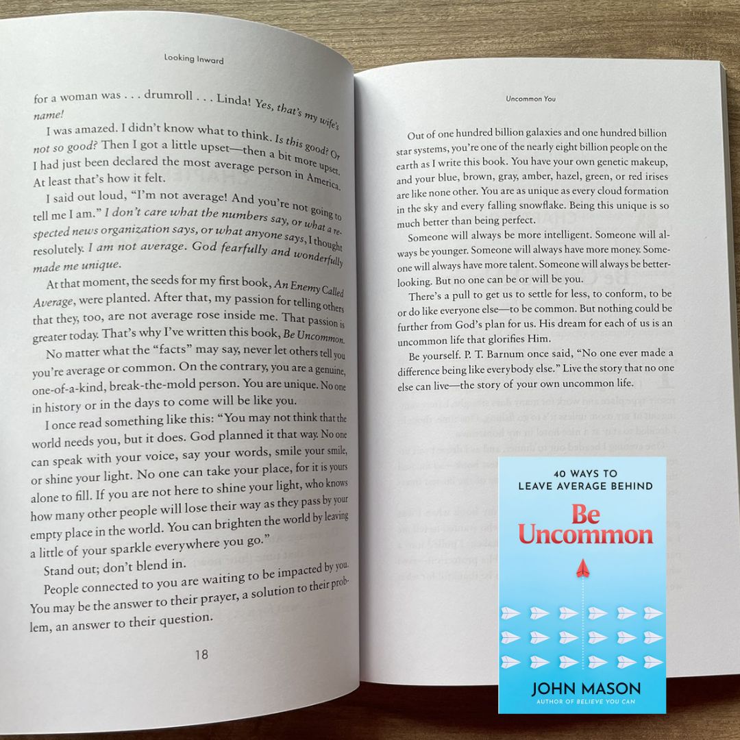 Never Give Up/ Be Uncommon/ Be Yourself/ Believe You Can/ The Power of You (by John Mason) (SINGLES) brand new softcover