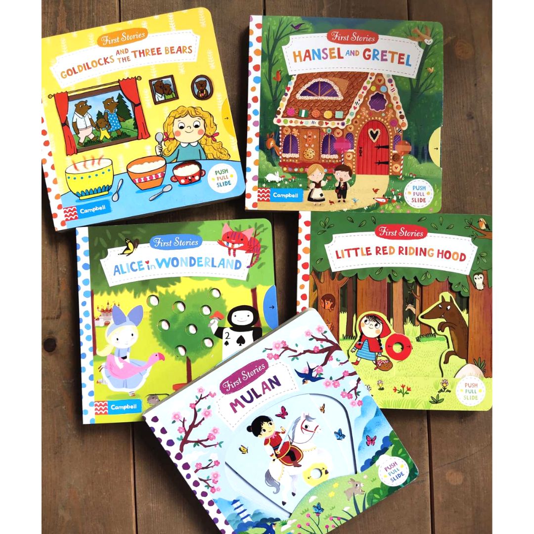 CAMPBELL First Stories Board book Fairy Tales (singles) INTERACTIVE BOARD BOOKS (Little Red Riding Hood, Rapunzel, Three Little Pigs, etc)