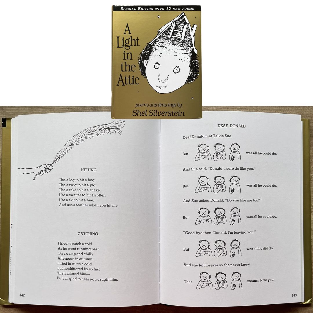 Shel Silverstein (3 books) FALLING UP // A LIGHT IN THE ATTIC // WHERE THE SIDEWALK ENDS (hardcover)