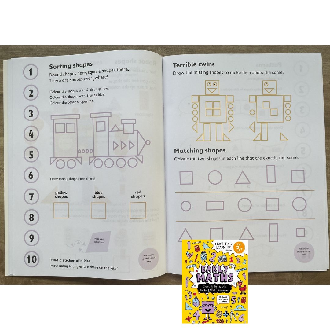 First Time Learning Preschool (for Age 3+) - EARLY MATHS (brand new softcover)