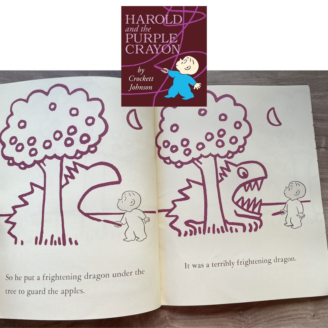 Harold's Purple Crayon Collection (6 books) Box Set - BOX with SLIGHT DENTS, books no damage, brand new softcover