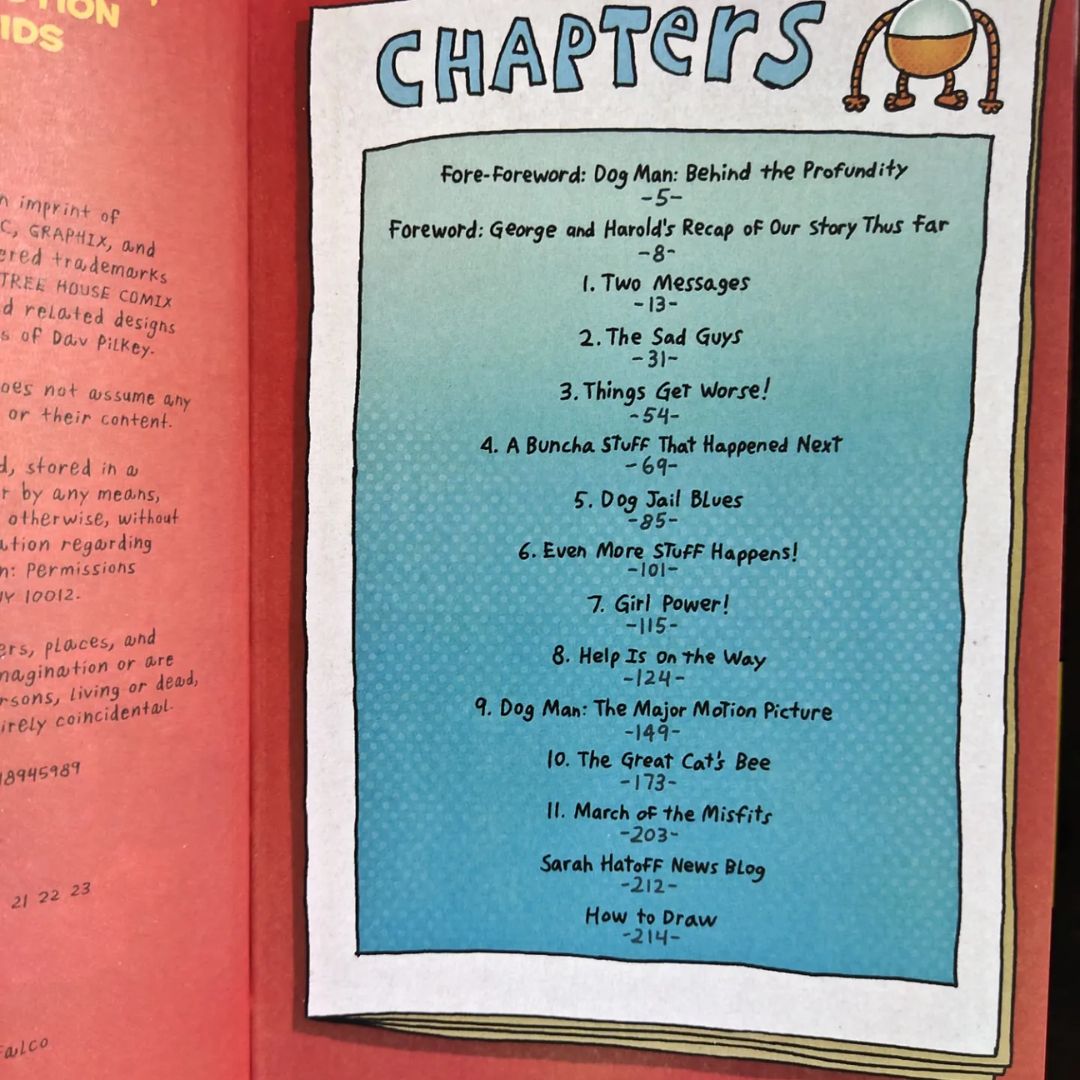Dog Man set of 17 hardcover books, no box (slight dents and tears on book covers, book pages no damage)