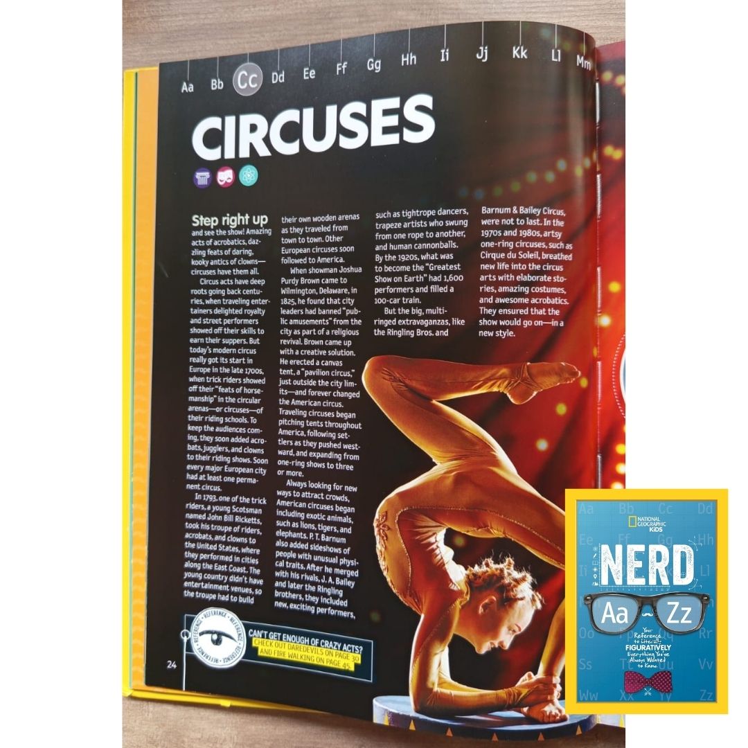 NATGEO National Geographic Kids NERD A to Z (USED book, hardcover, with slight dents on book cover)