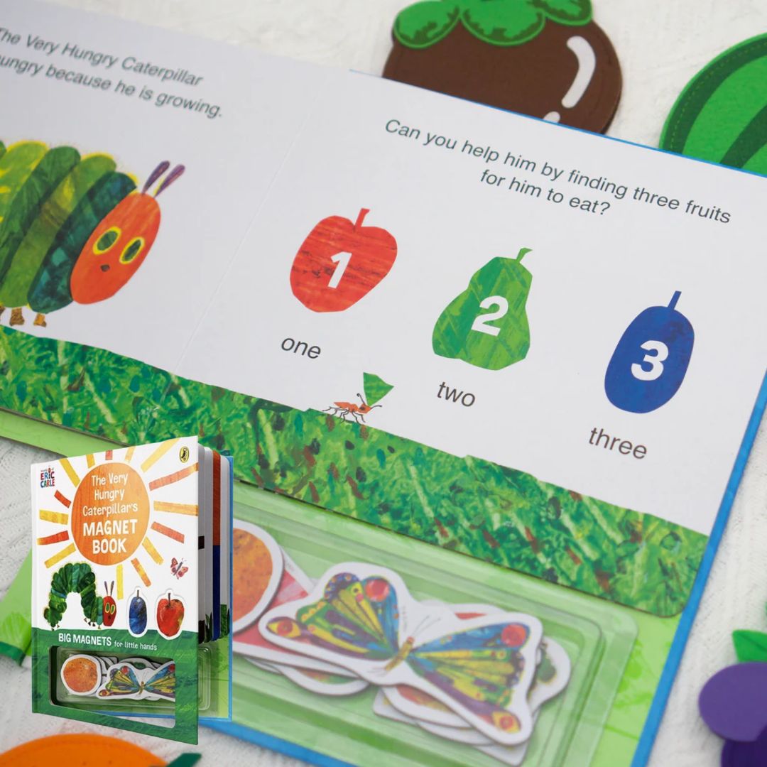 Eric Carle The Very Hungry Caterpillar's Magnet Book (brand new Hardcover) - with SLIGHT DENTS on book cover