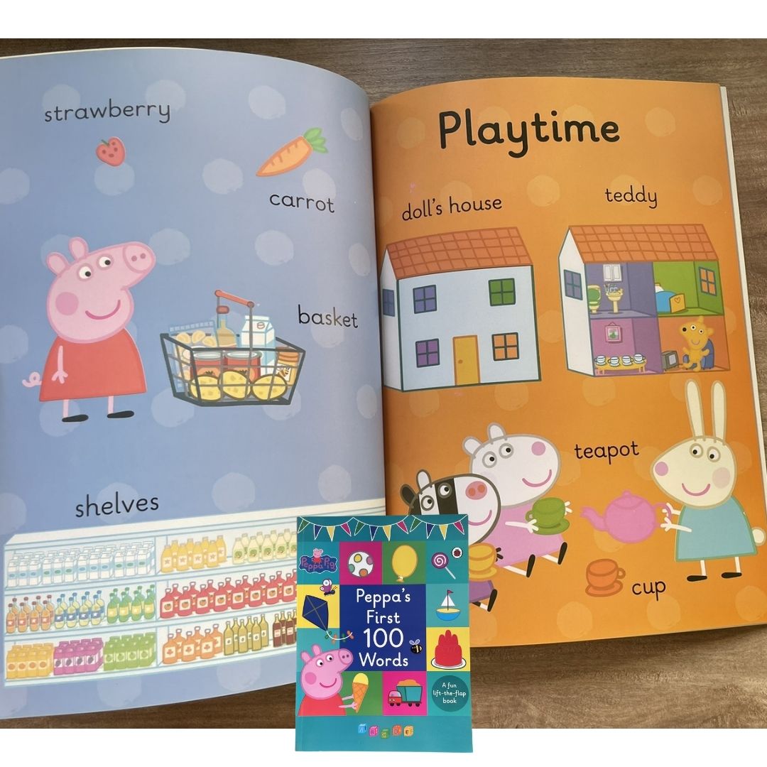 Peppa Pig: Peppa's First 100 Words (brand new softcover, with SLIGHT DENTS on book cover)