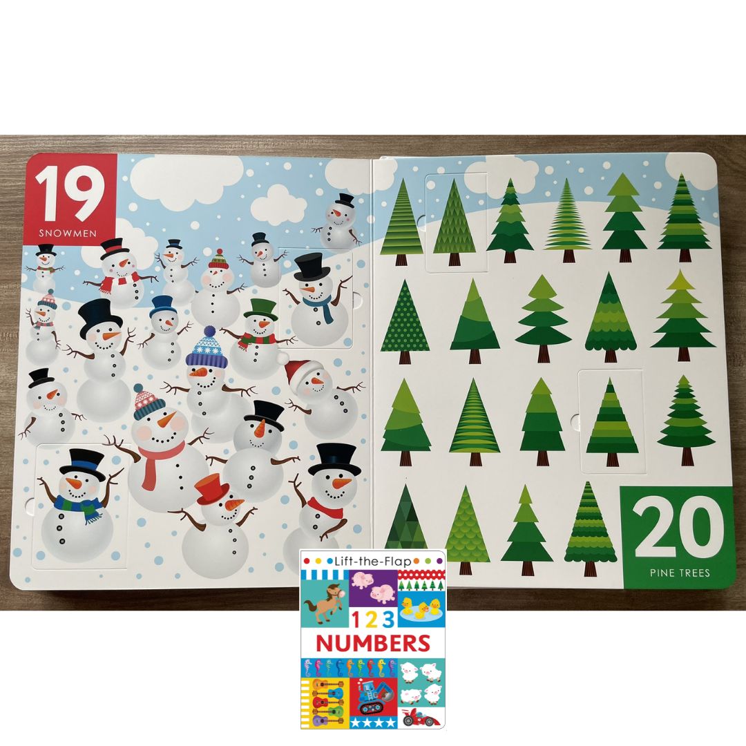 Lift-the-flap 123 NUMBERS Activity Book (brand new Hardcover, with SLIGHT DENTS on book cover)