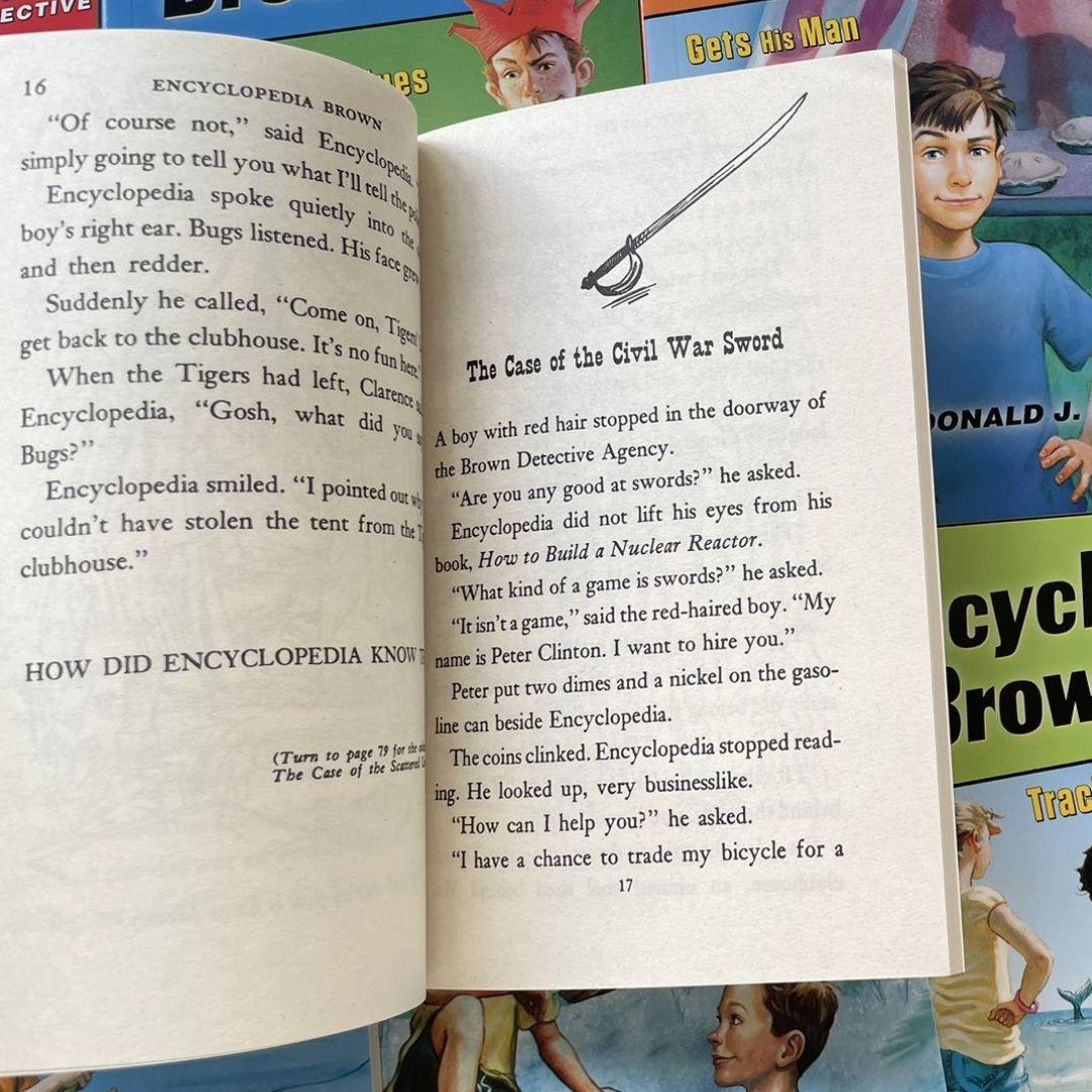Encyclopedia Brown series, The Boy Detective (15 books) brand new paperbacks, no box