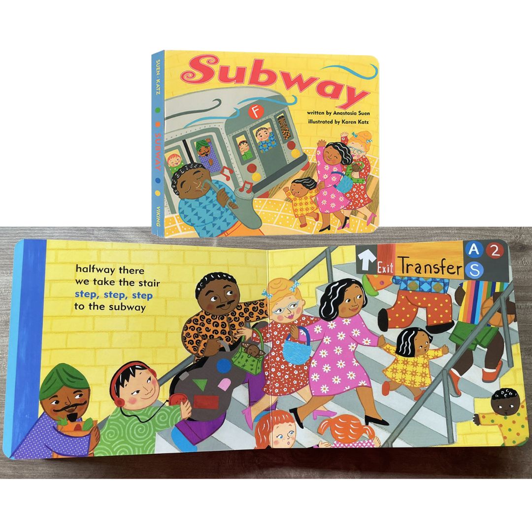Subway (board book) by Anastasia Suen and Karen Katz - brand new, with SLIGHT DENTS on book cover