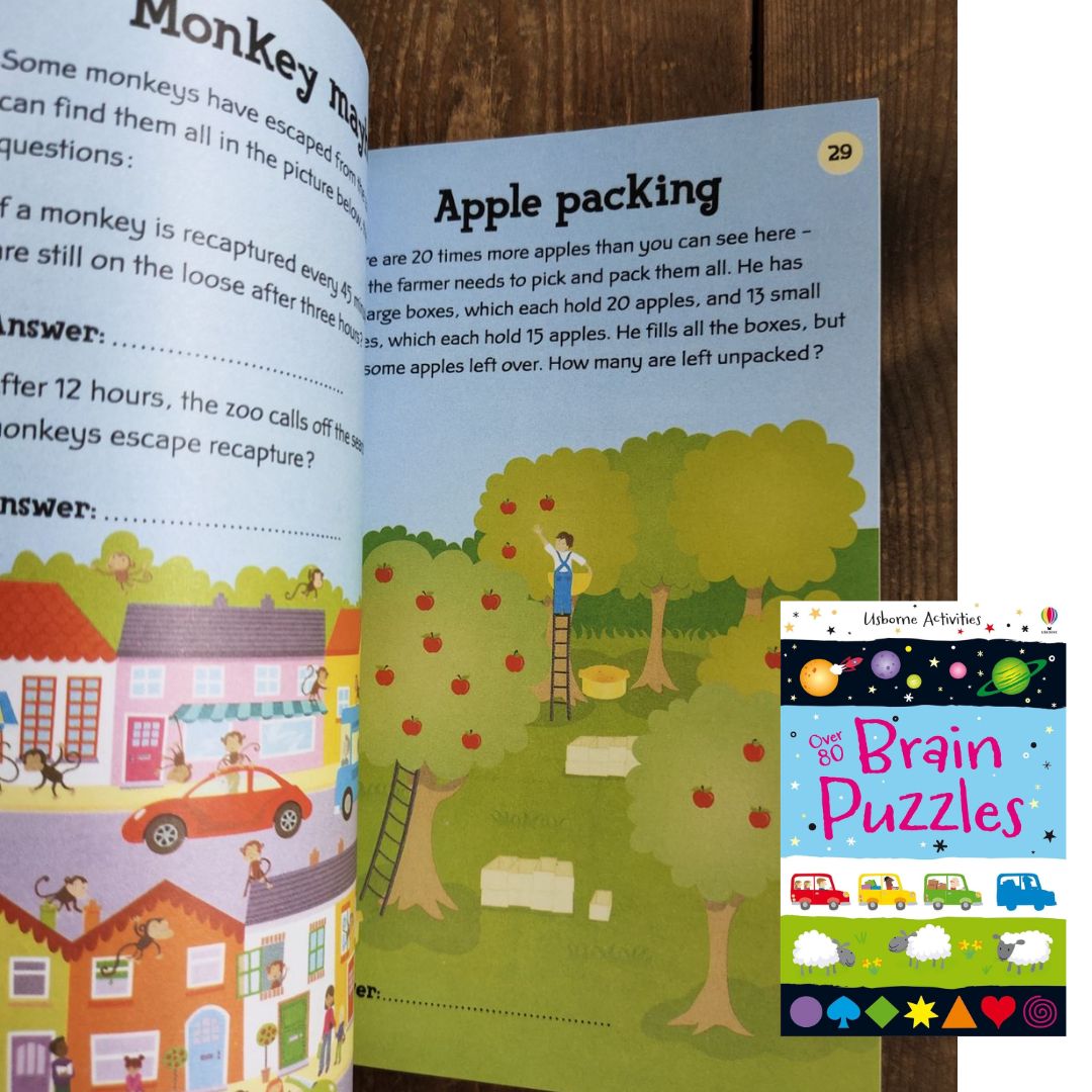 Usborne Activities Over 80 Brain Puzzles (activity book)