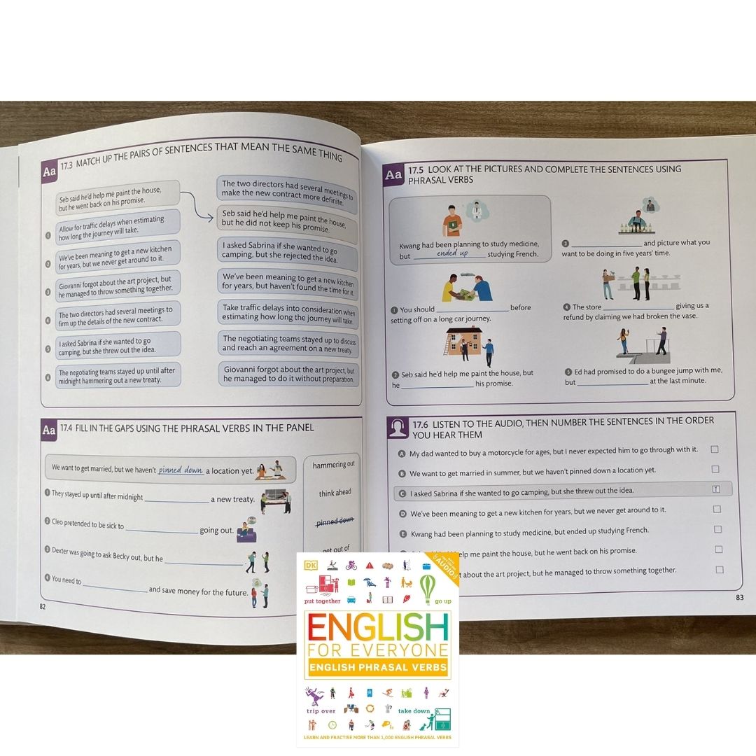 ENGLISH FOR EVERYONE English Phrasal Verbs: An ESL Book of Over 1,000 English Phrasal Verbs in Use (brand new softcover, with SLIGHT DENTS on book cover)