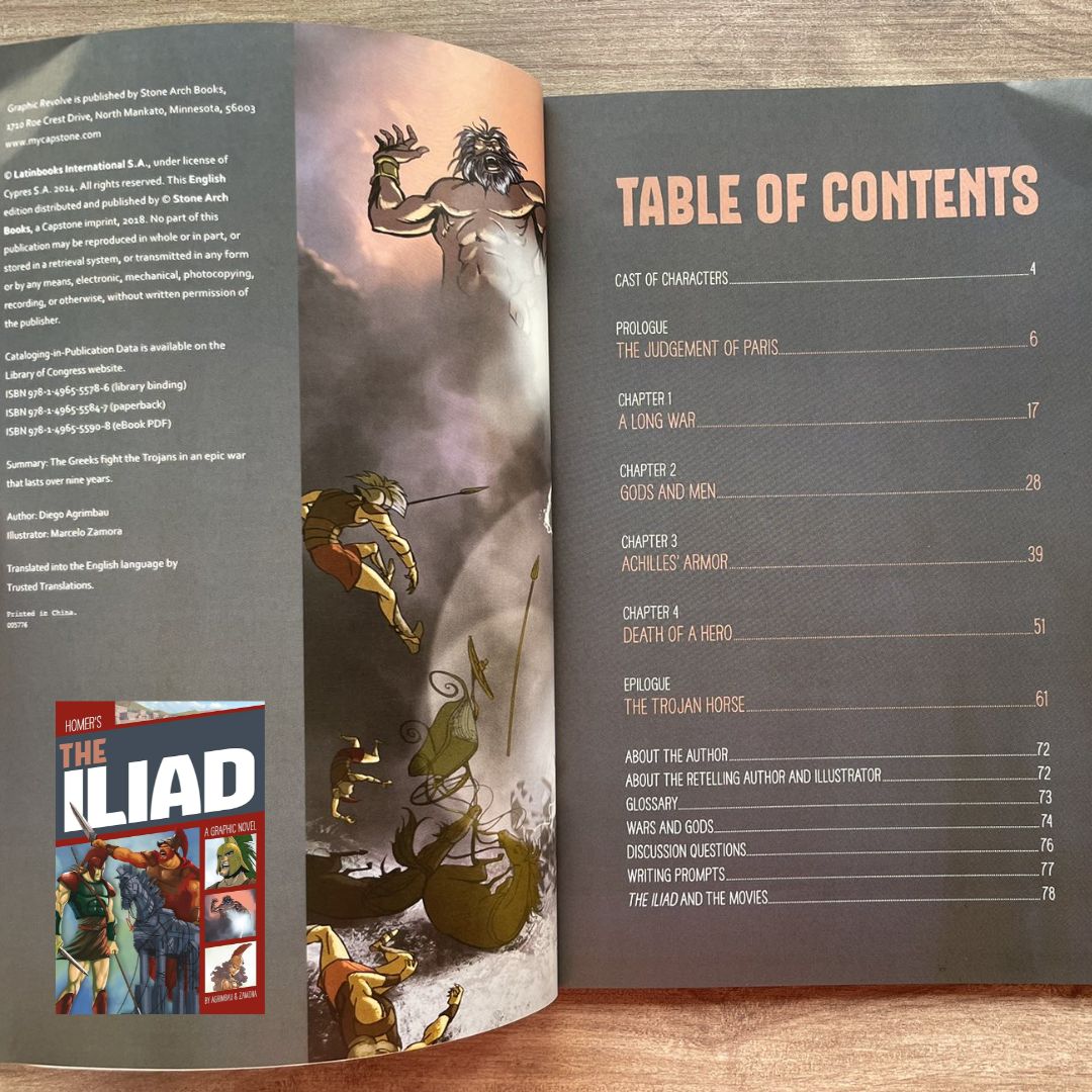 The Iliad / The Odyssey (A Graphic Novel) (SINGLES, brand new Softcover, with SLIGHT FOLDS on book cover)