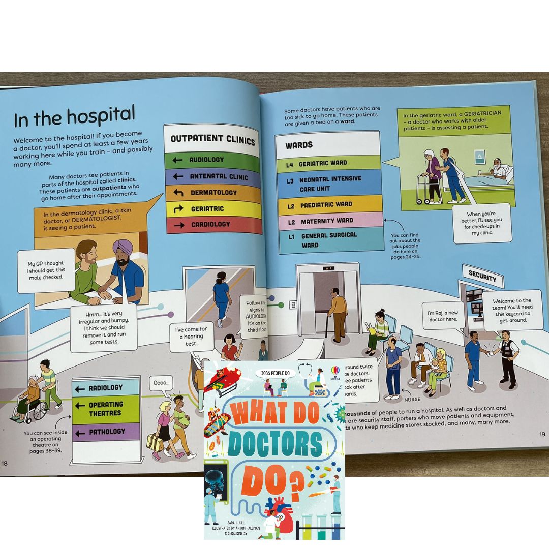 Usborne Jobs People Do: What Do Doctors Do? (brand new hardcover, w/ SLIGHT DENTS on book cover)