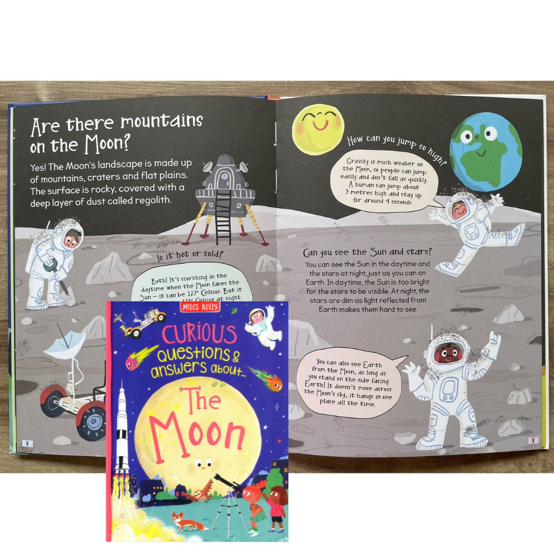 Curious Questions & Answers about THE MOON (Miles Kelly) hardcover