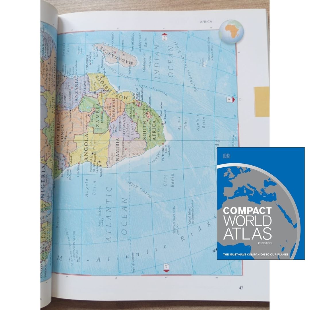 DK Compact World Atlas (USED book, softcover, with slight folds on book cover)