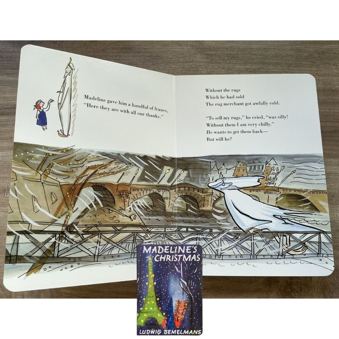 Madeline's Christmas (brand new Board book, with SLIGHT DENTS and DIRT on book cover)