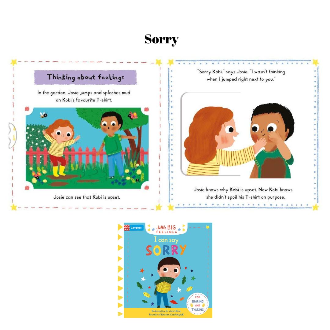 LITTLE BIG FEELINGS (retail / singles) board book - brand new, with SLIGHT DENTS on book cover (Happy / Angry / Worried / Sorry / Patient / Kind / Helpful)