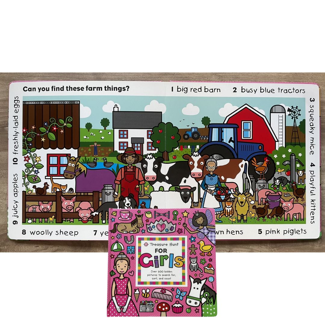 Priddy Treasure Hunt for Girls by Roger Priddy (board book) - big book