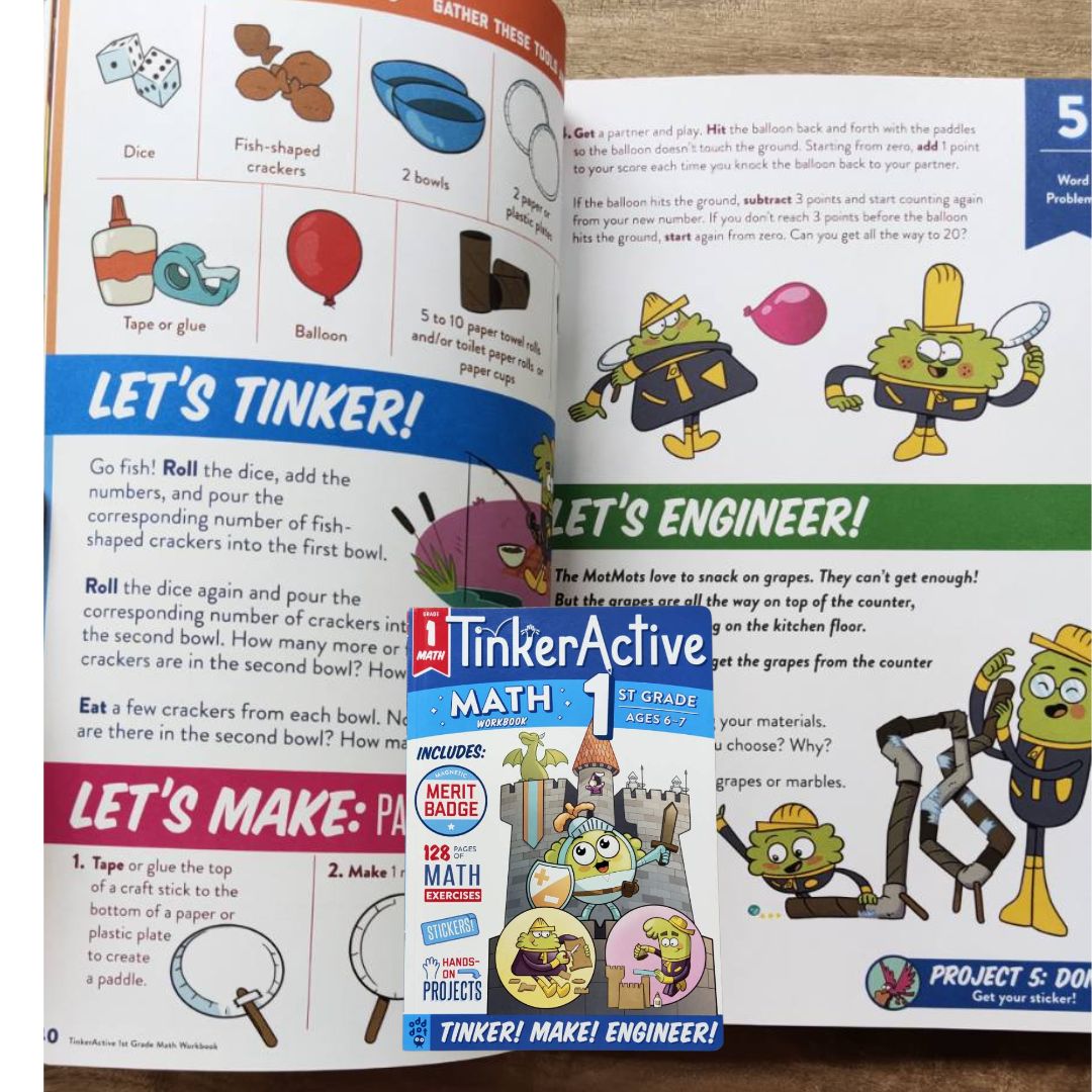 TinkerActive Workbooks: 1st Grade (MATH) softcover