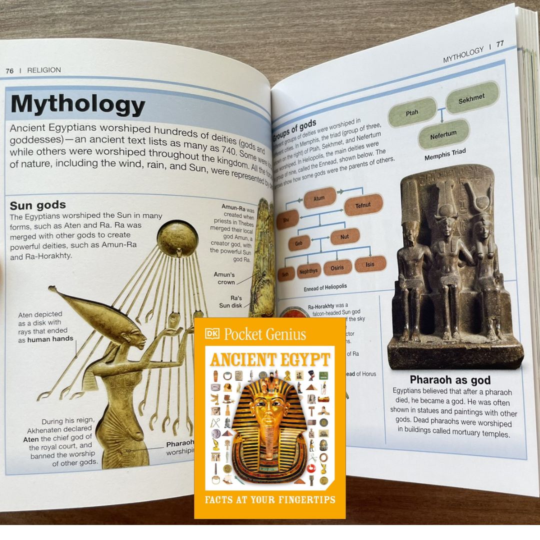 Pocket Genius: ANCIENT EGYPT (DK Facts at Your Fingertips) brand new MINI Softcover book, with SLIGHT FOLDS on book cover