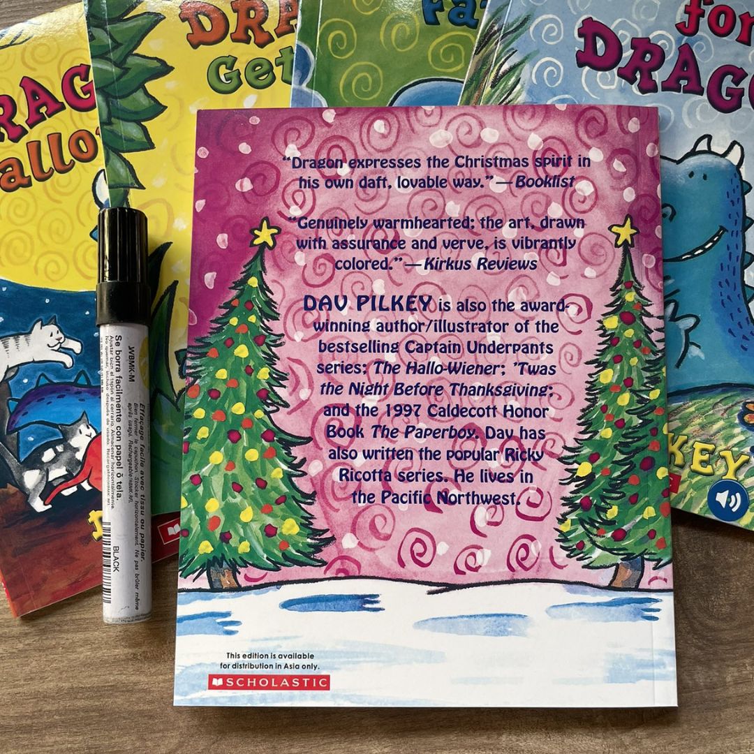 Scholastic Dragon By Dav Pilkey English Picture Reading Story Book Set Comic Books (5 books) brand new softcover, no box