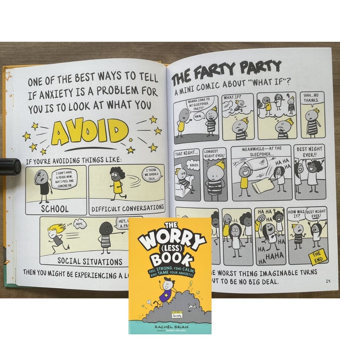 The Worry (Less) Book: Feel Strong, Find Calm, and Tame Your Anxiety! (hardcover) - with SLIGHT DENTS and MARKS on book cover