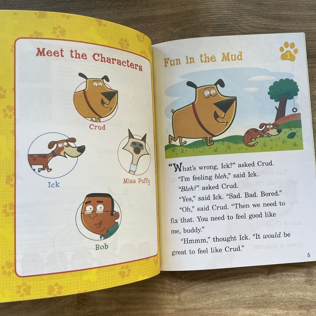 Funny Bone Books: First Chapters -- Ick and Crud (7 books) brand new softcover, no box, with SLIGHT FOLDS on book covers