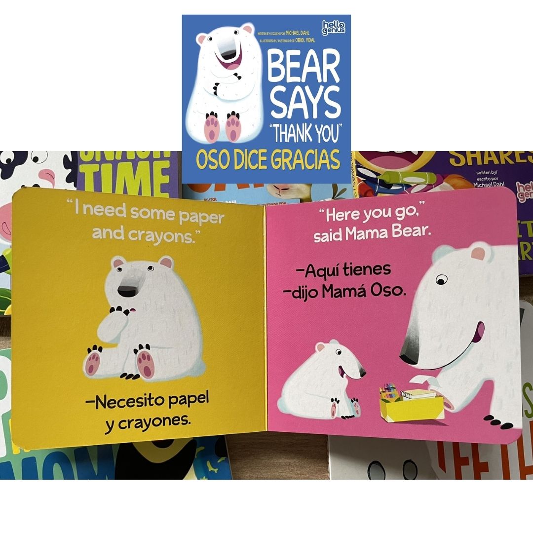 Hello Genius BOARD BOOKS (SINGLES) Little Dinos Don't Push / Just Breathe Bear / Little Lion Shares etc (book covers with SLIGHT DENTS)