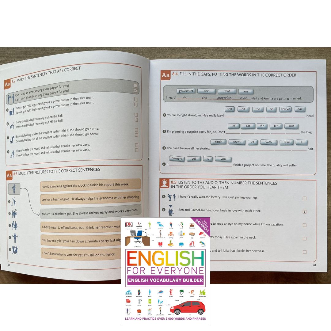 ENGLISH FOR EVERYONE English Vocabulary Builder (softcover) with slight folds on book cover