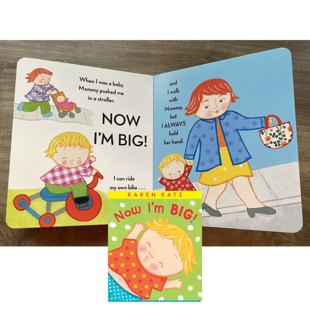 Now I'm Big (by Karen Katz) brand new board book, with SLIGHT DENTS/FOLDS on book cover