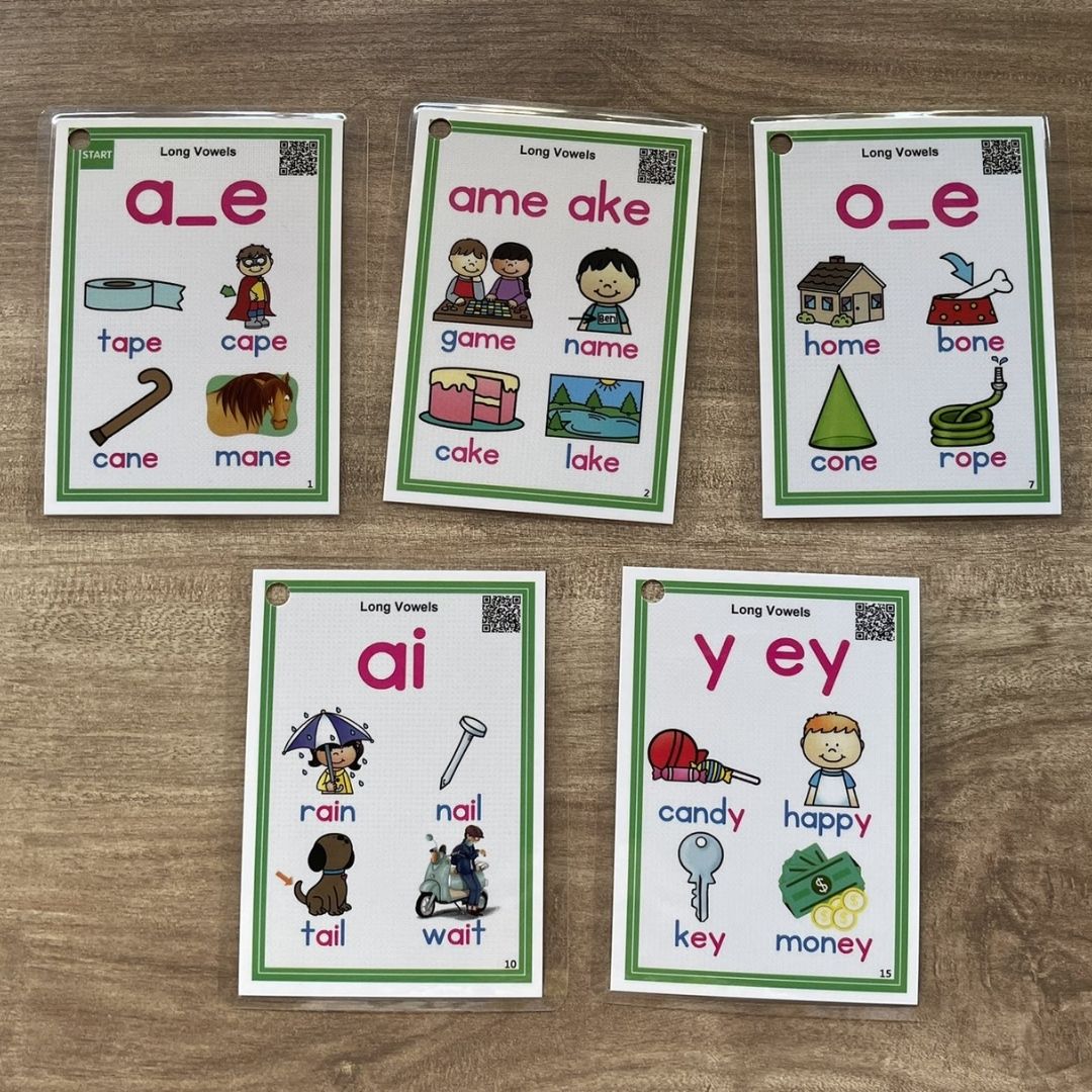 Phonics and English Alphabet Cards / Flashcards Set · Word Pronunciation · Audio Point-Reading · Teaching Aid (122 cards, 4-Inch Laminated Cards · Size: 8 × 11 cm)