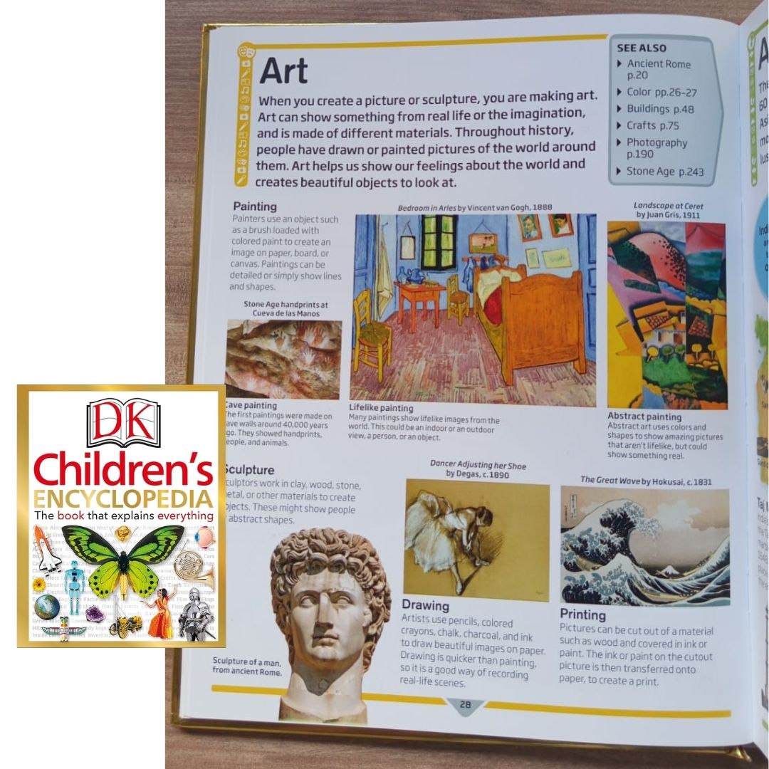 DK Children's Encyclopedia: The Book That Explains Everything! (USED book, hardcover, with slight tears and dents on book cover)
