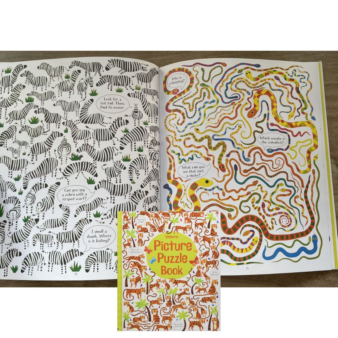 Usborne Picture Puzzle Book (SINGLES, brand new Hardcover) Animals / Farm / Under the Sea - with SLIGHT DENTS on book cover