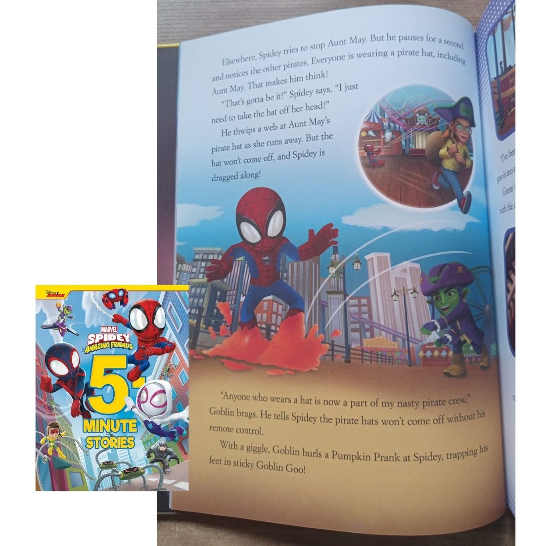 Spider-Man Spidey Amazing Friends 5-Minute Stories (USED book, padded hardcover, with slight tears and dents)
