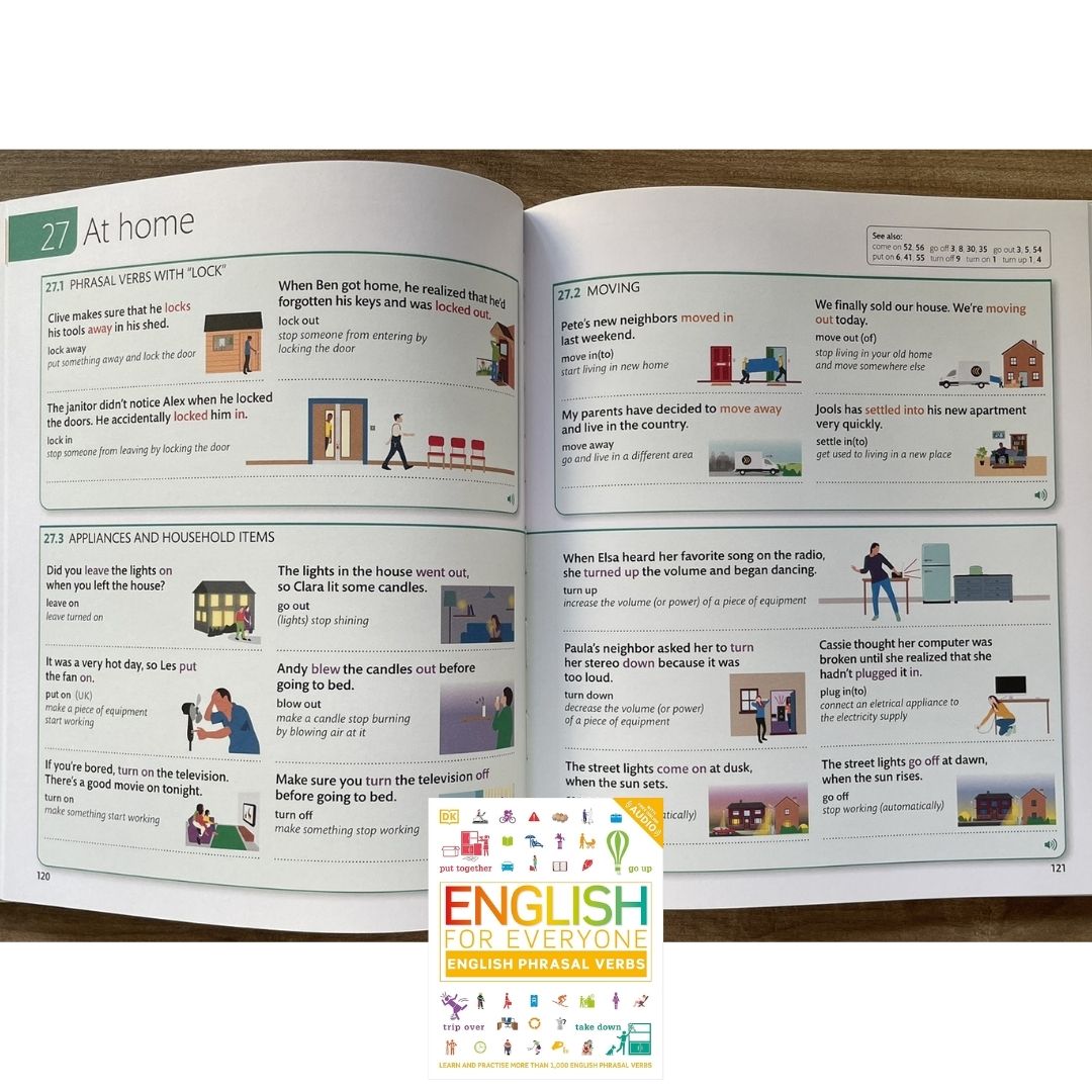 ENGLISH FOR EVERYONE English Phrasal Verbs: An ESL Book of Over 1,000 English Phrasal Verbs in Use (brand new softcover, with SLIGHT DENTS on book cover)