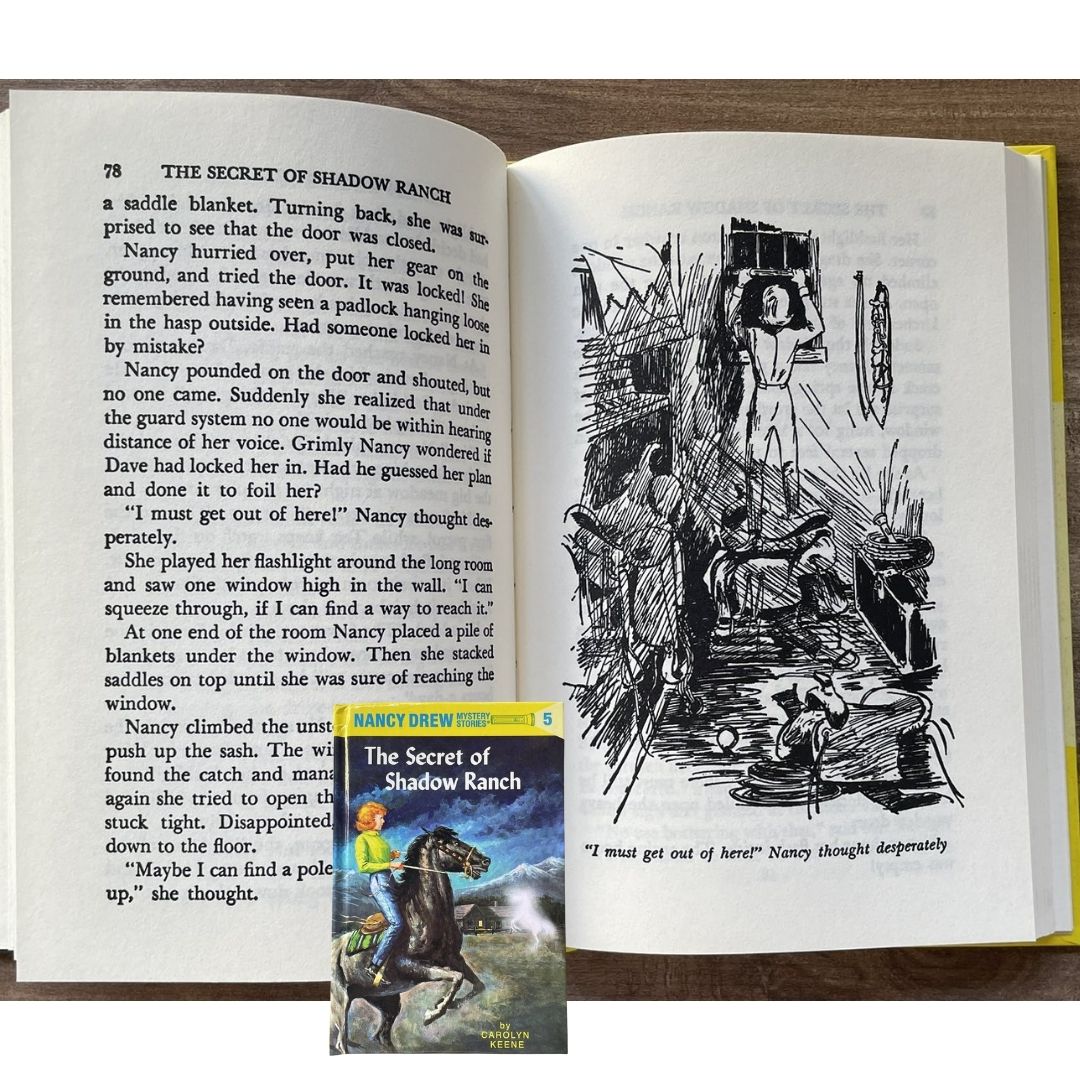 Nancy Drew Mystery Story #5: The Secret of Shadow Ranch (brand new Hardcover, with SLIGHT DENTS on book cover)