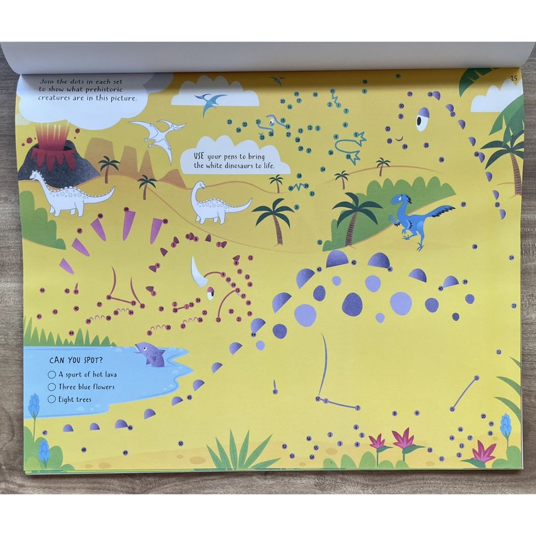 The Usborne Big DOT-TO-DOT / MAZE / PUZZLE Pad (SINGLES, brand new softcover, JUMBO tear-off activity pads) - Book cover with SLIGHT FOLDS