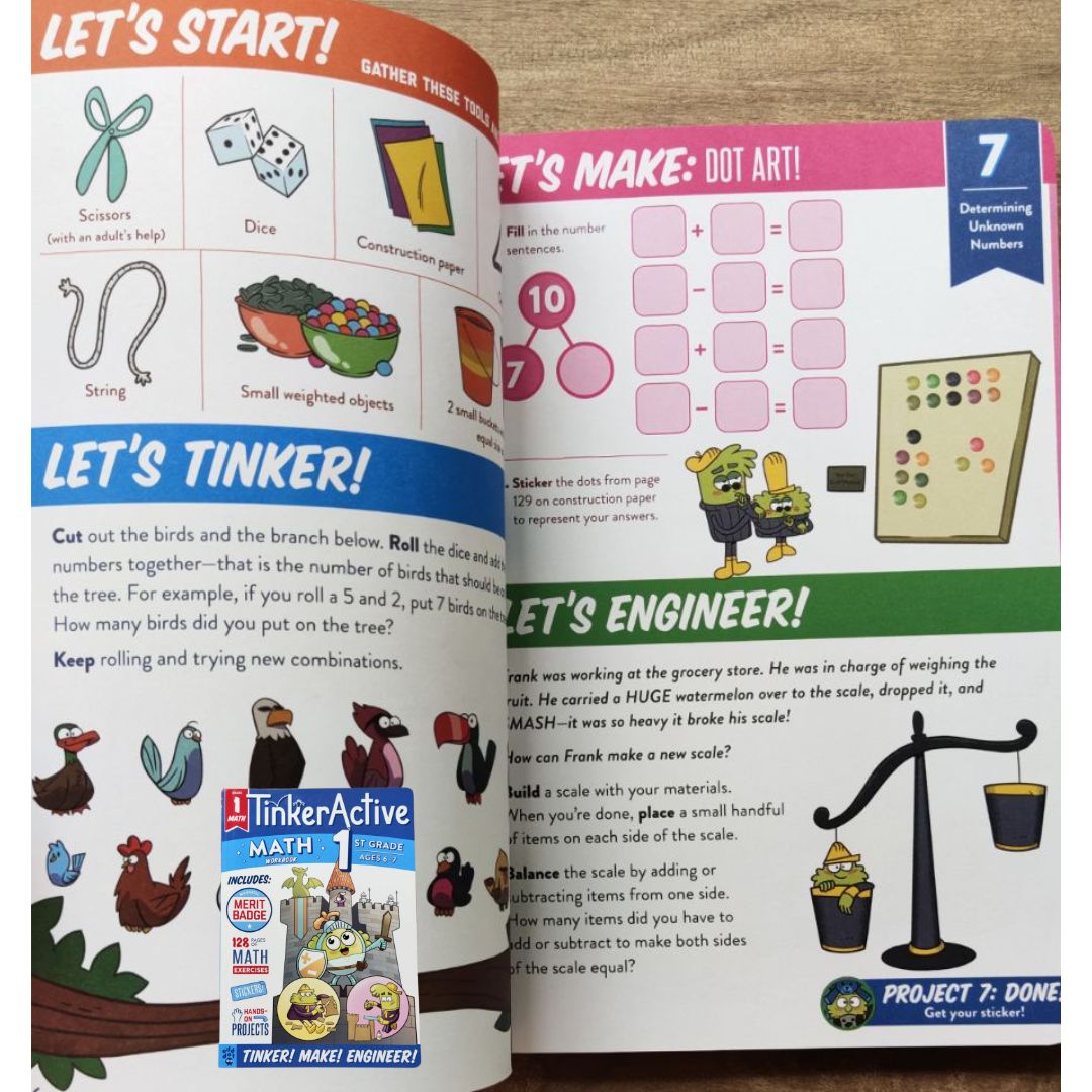 TinkerActive Workbooks: 1st Grade (MATH) softcover