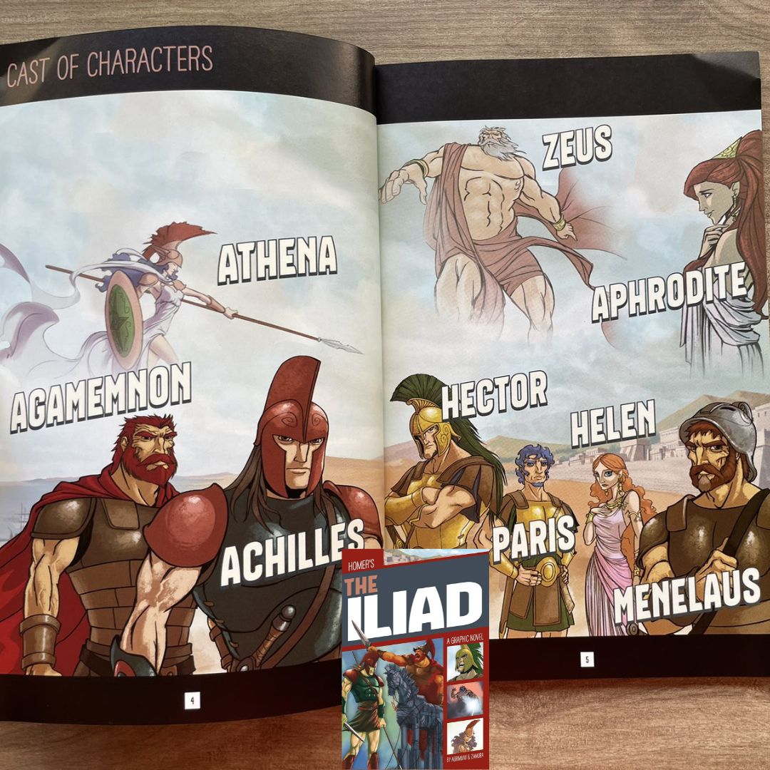 The Iliad / The Odyssey (A Graphic Novel) (SINGLES, brand new Softcover, with SLIGHT FOLDS on book cover)
