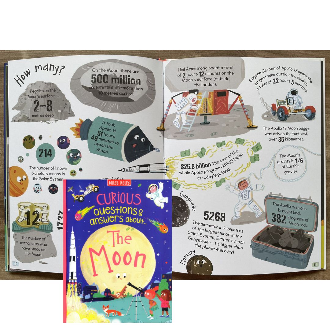 Curious Questions & Answers about THE MOON (Miles Kelly) hardcover