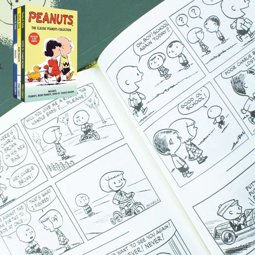 The CLASSIC PEANUTS / SNOOPY / PEANUTS GRAPHIC NOVEL Collection (3 Book) Slipcase Box Set By Charles M. Schulz (brand new softcovers)