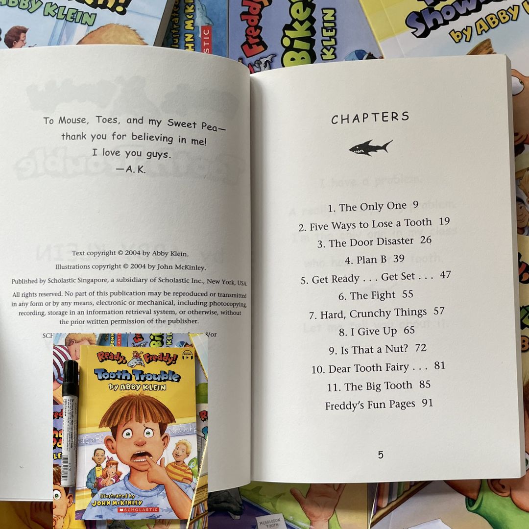 READY, FREDDY Scholastic Chapter Books (10 books) box set, brand new softcover - BOX with SLIGHT DENTS