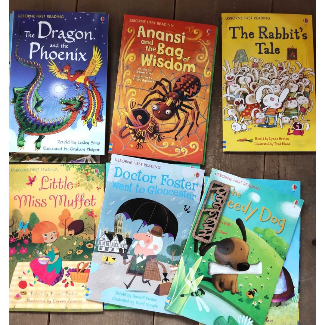 Usborne My First Reading Library 50 books Level 1 (green box) BOX with TEAR and DENTS, books no damage