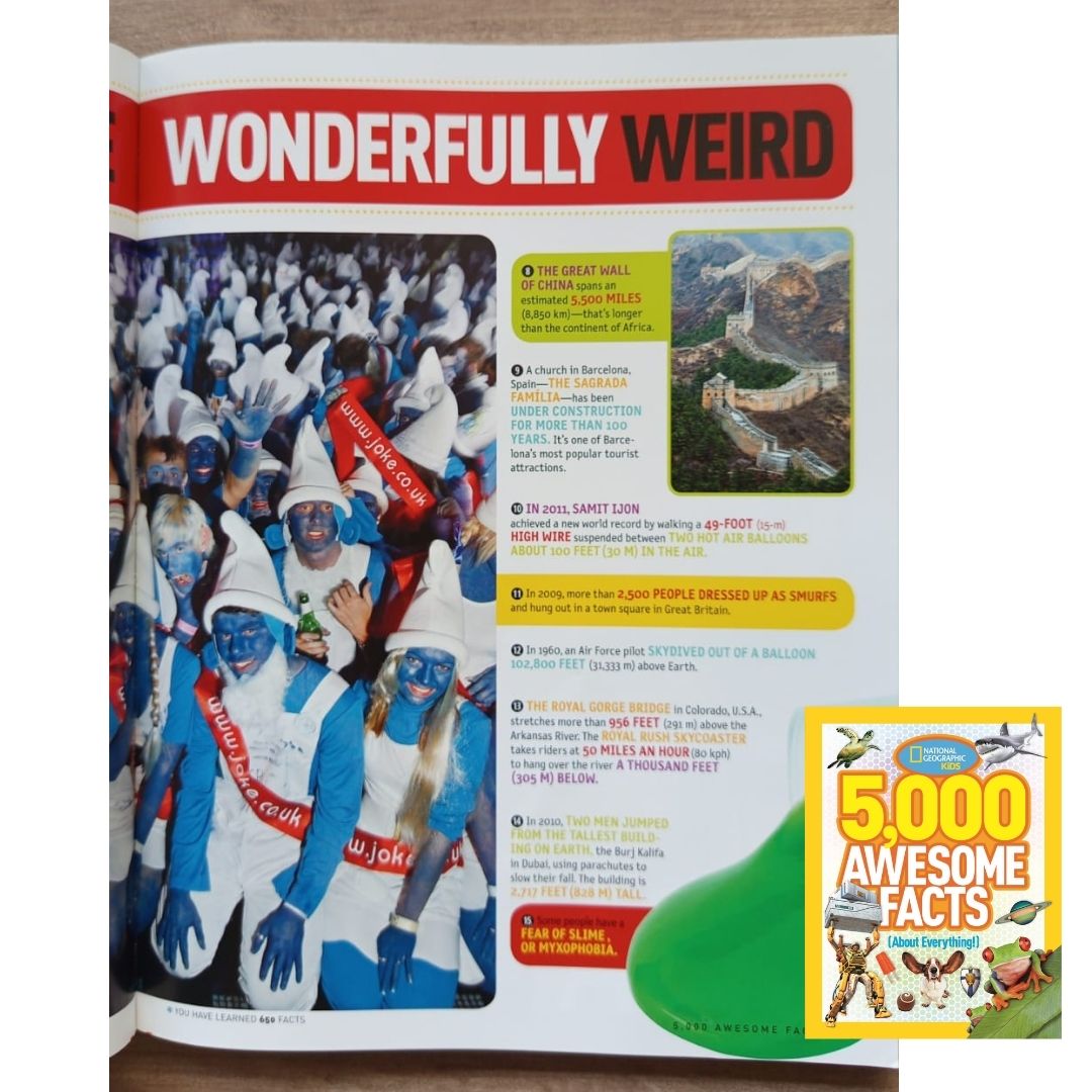 NATGEO National Geographic Kids 5,000 Awesome Facts (About Everything!) (USED book, hardcover, with slight dents)