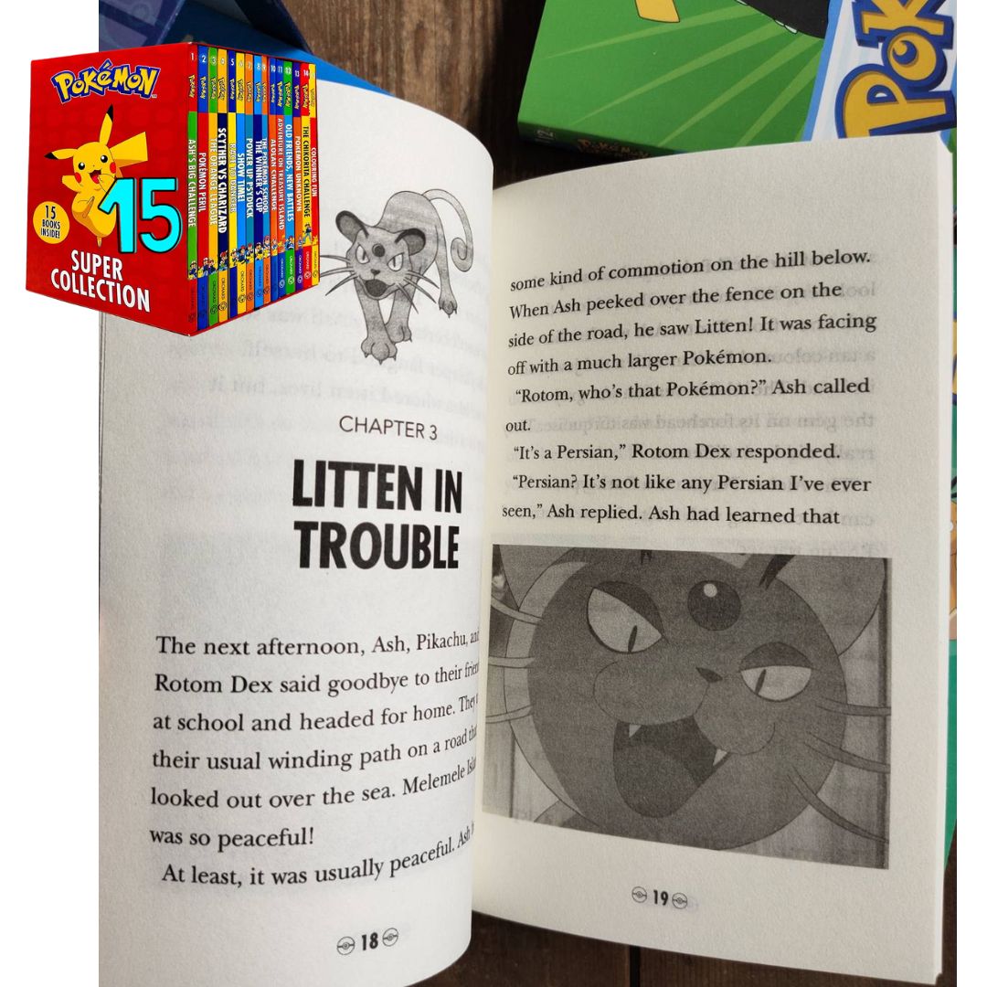 Pokemon (15 softcover books) box set - BOX with SLIGHT DENTS