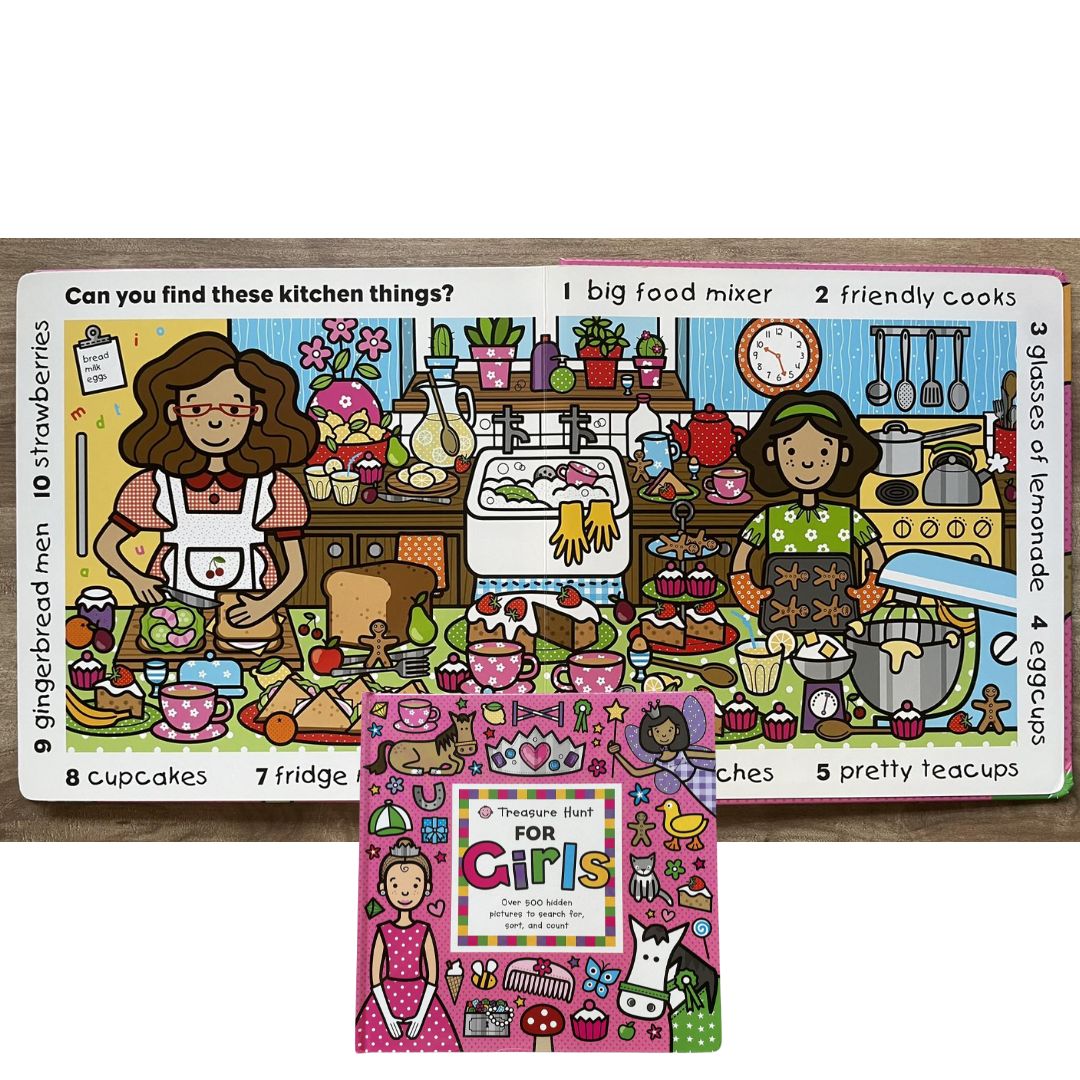 Priddy Treasure Hunt for Girls by Roger Priddy (board book) - big book