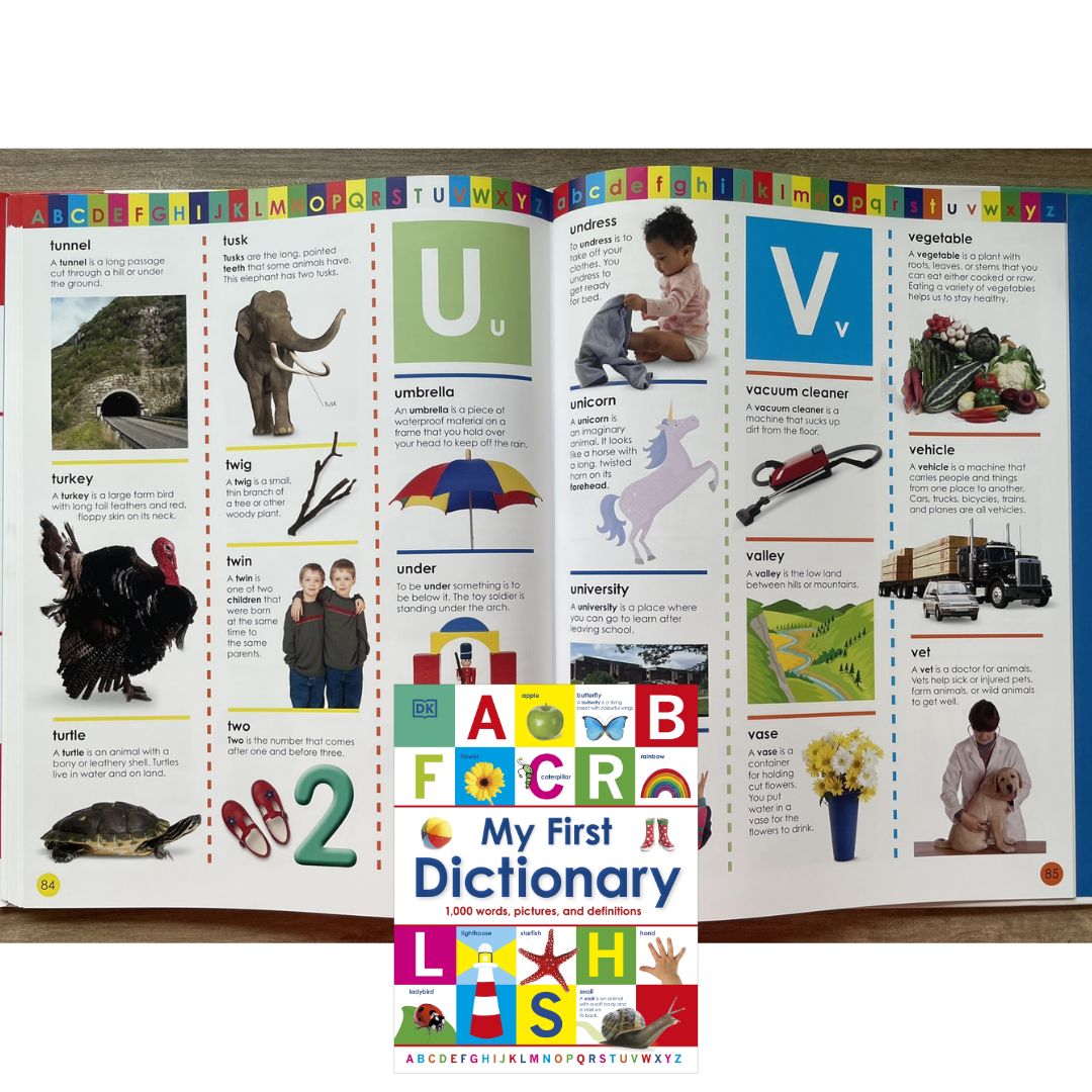DK My First Dictionary: 1000 Words, Pictures and Definitions (brand new Hardcover) - with SLIGHT DENTS on book cover