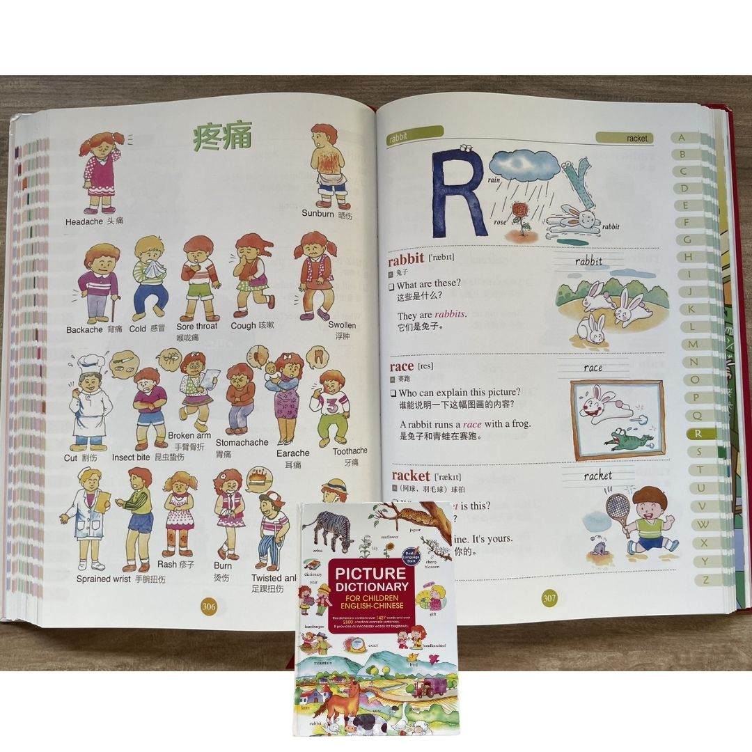 Picture Dictionary for Children (English-Simplified Chinese text) brand new hardcover, with SLIGHT DENTS on book cover
