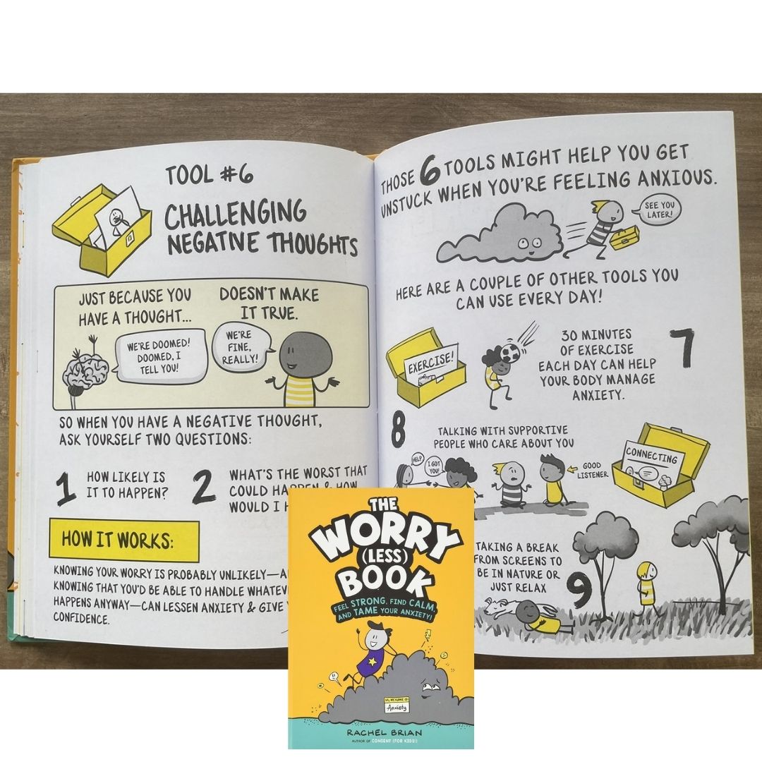 The Worry (Less) Book: Feel Strong, Find Calm, and Tame Your Anxiety! (hardcover) - with SLIGHT DENTS and MARKS on book cover