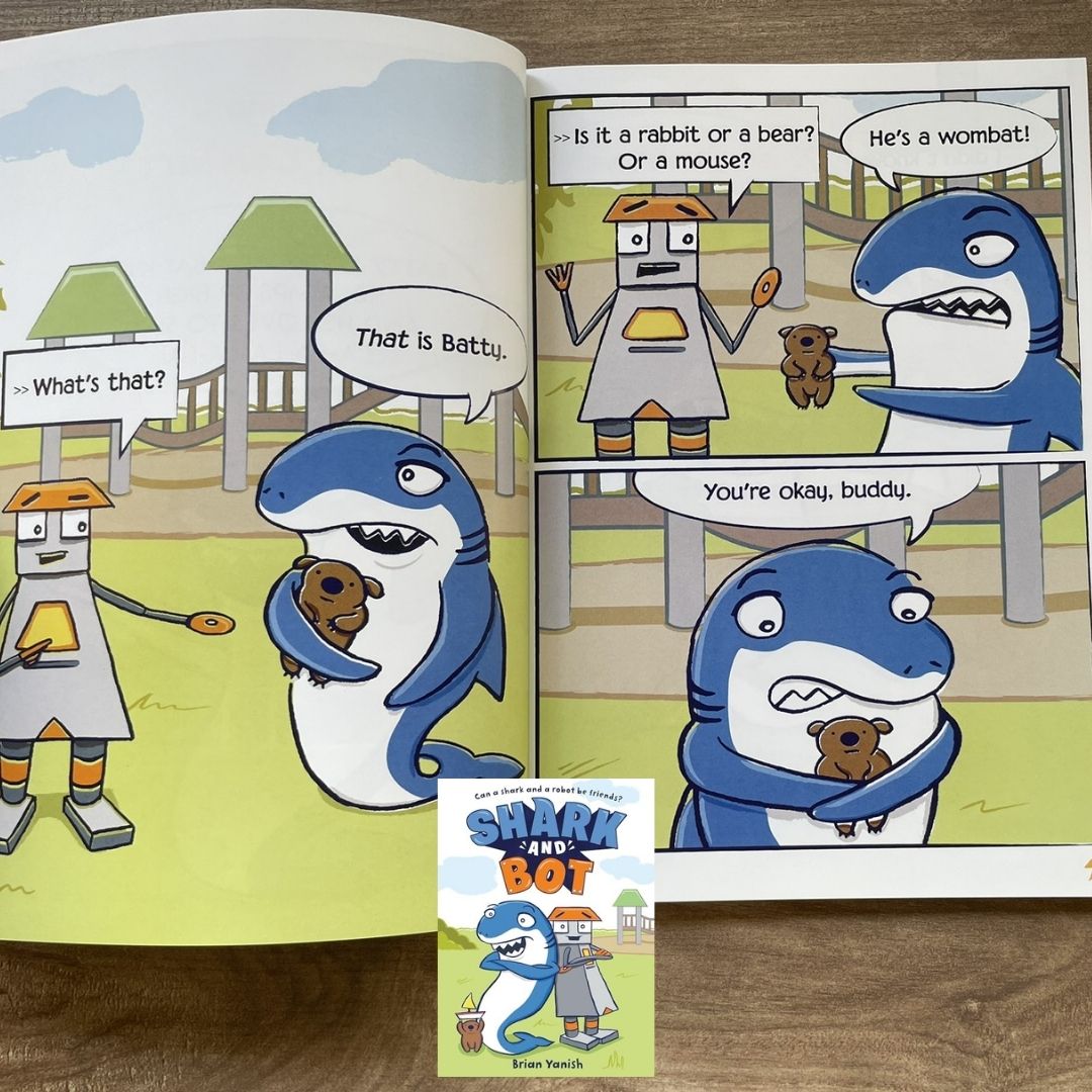 Shark and Bot, A Graphic Novel (Comics) by Brian Yanish (4 books) brand new softcover, no box